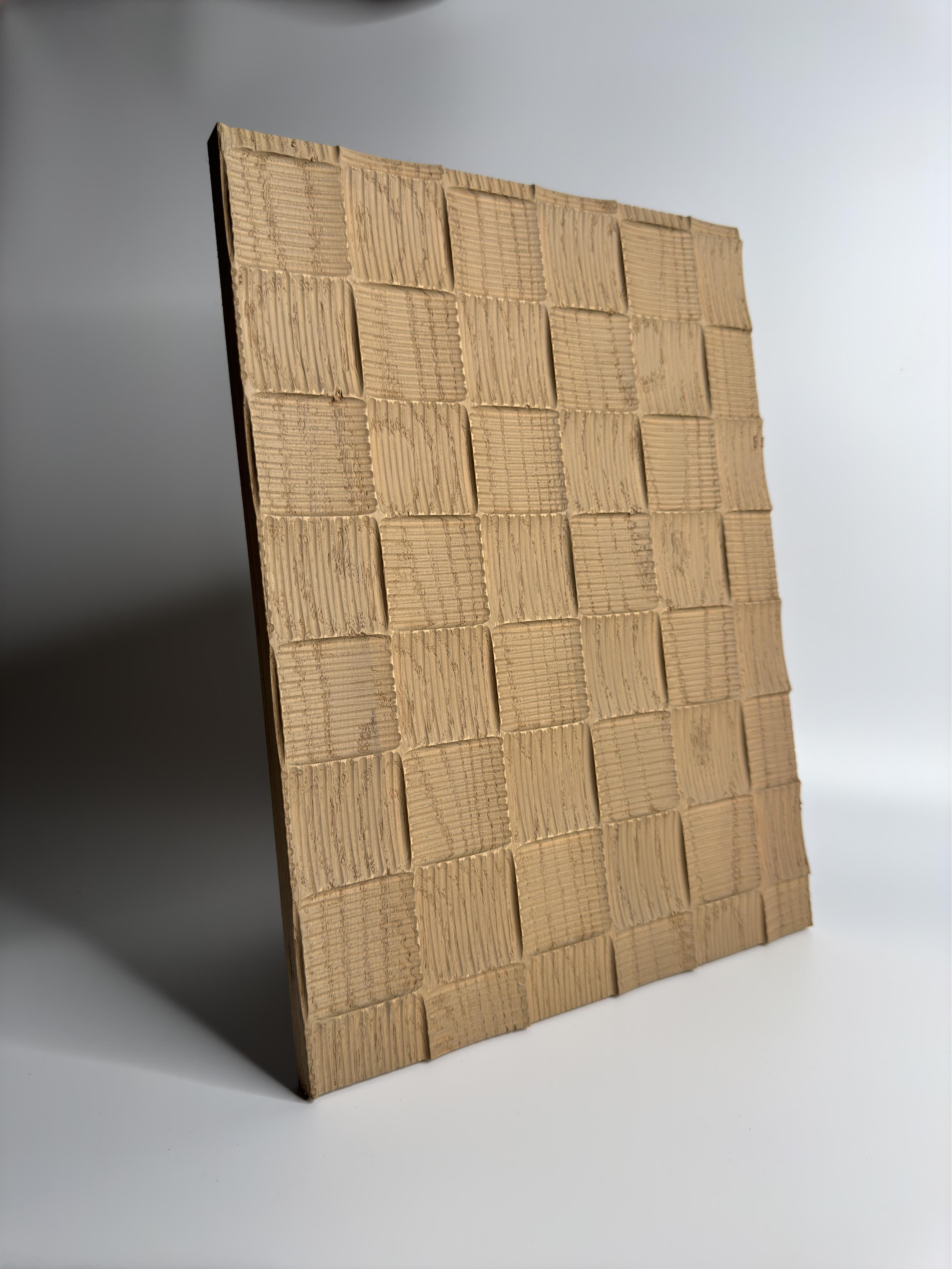 Woven Oak 3D Veneer Panel