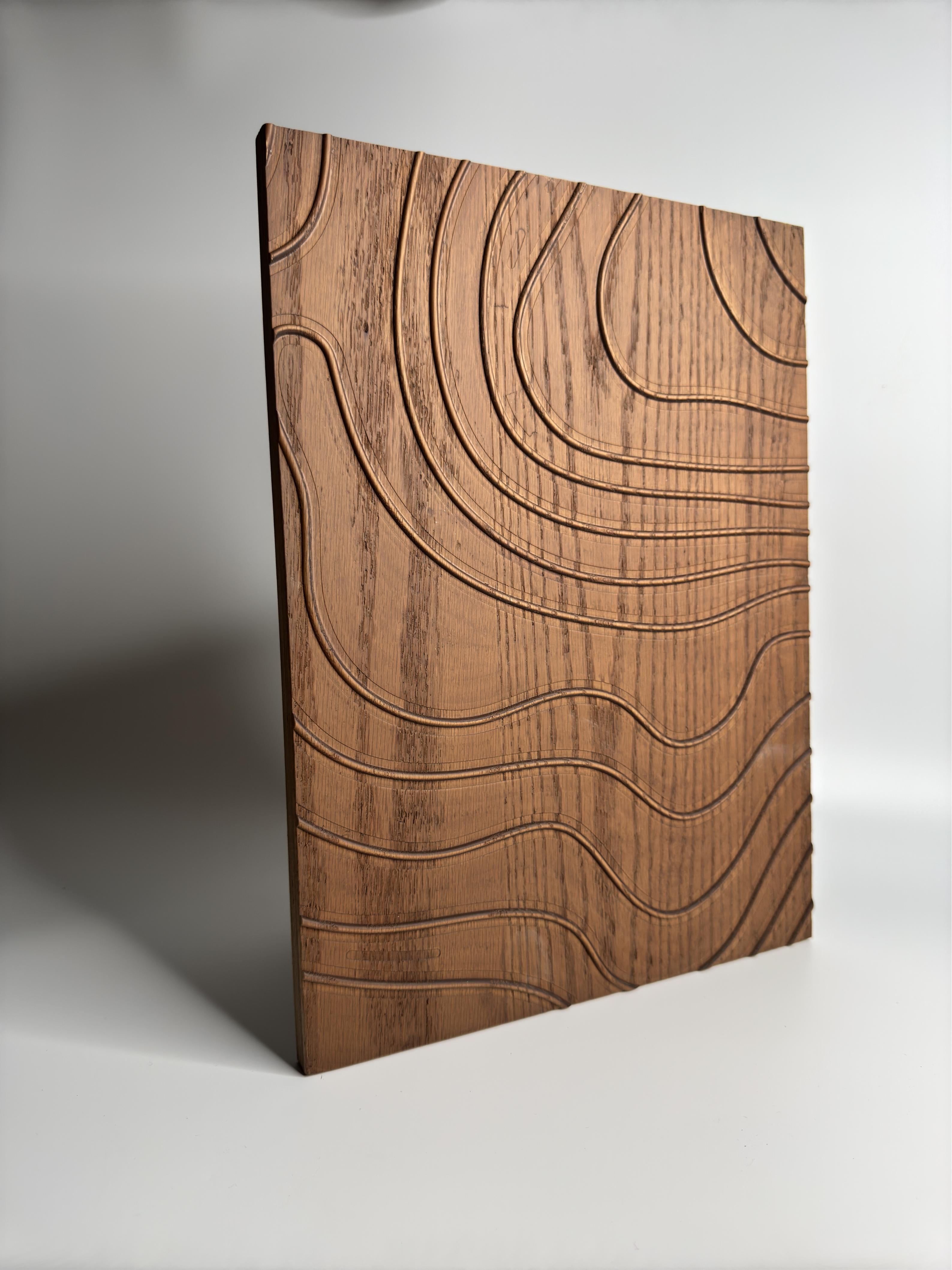Walnut Wave 3D Veneer Panel
